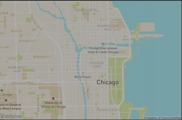 Map of Chicago, the location of the Griot Theater